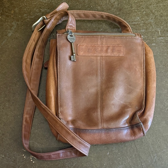 Fossil Brown Leather Crossbody Bag - Picture 4 of 6
